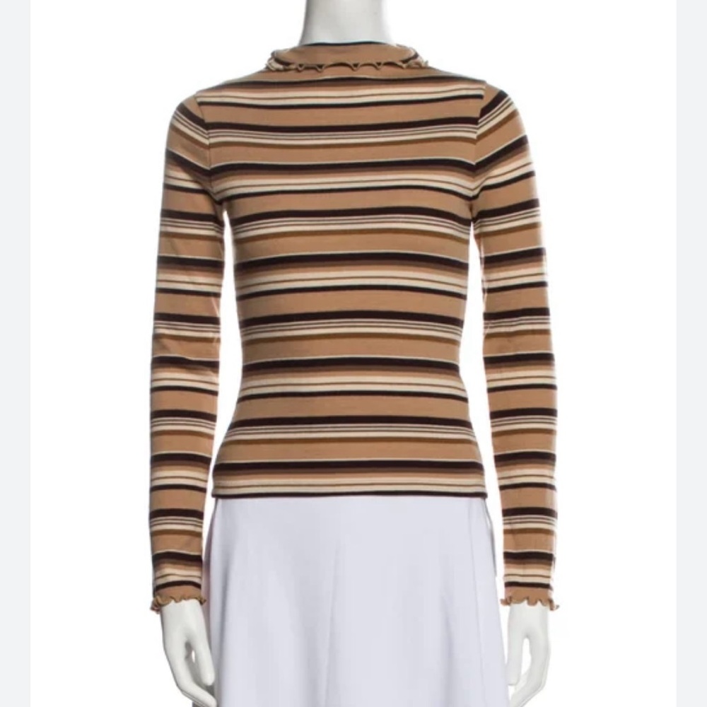 ❌SOLD❌ Rouje Galina Top in Raye Beige